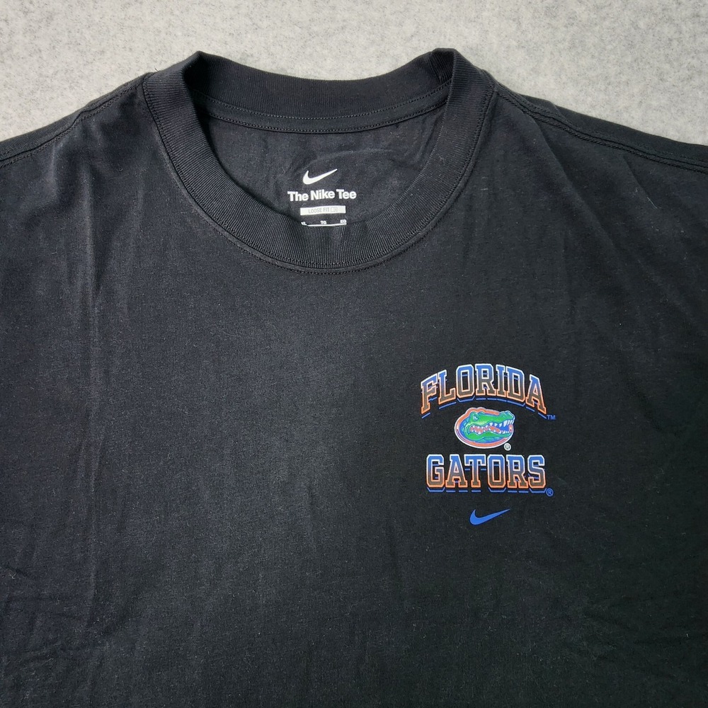 Nike Florida Gators Tee Shirt Mens Size XL Black Longsleeve Loose Fit DR7198-010